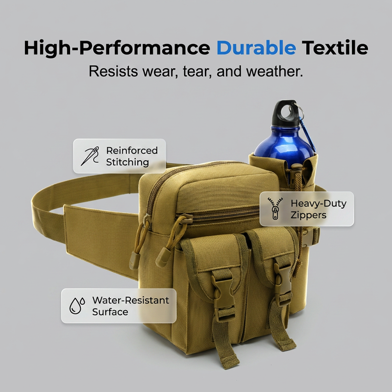 Tactical Waist Bag with Detachable Water Bottle Holder
