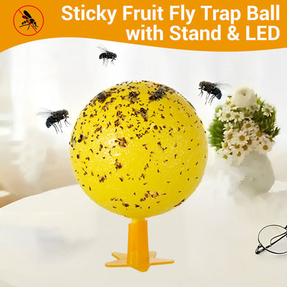 ⏰🎁Sticky Fruit Fly Trap Ball with Stand & LED