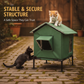 ⏳Time-Limited Special⏰All-Weather Elevated Outdoor Cat House – Waterproof, Insulated, Foldable 🌧️