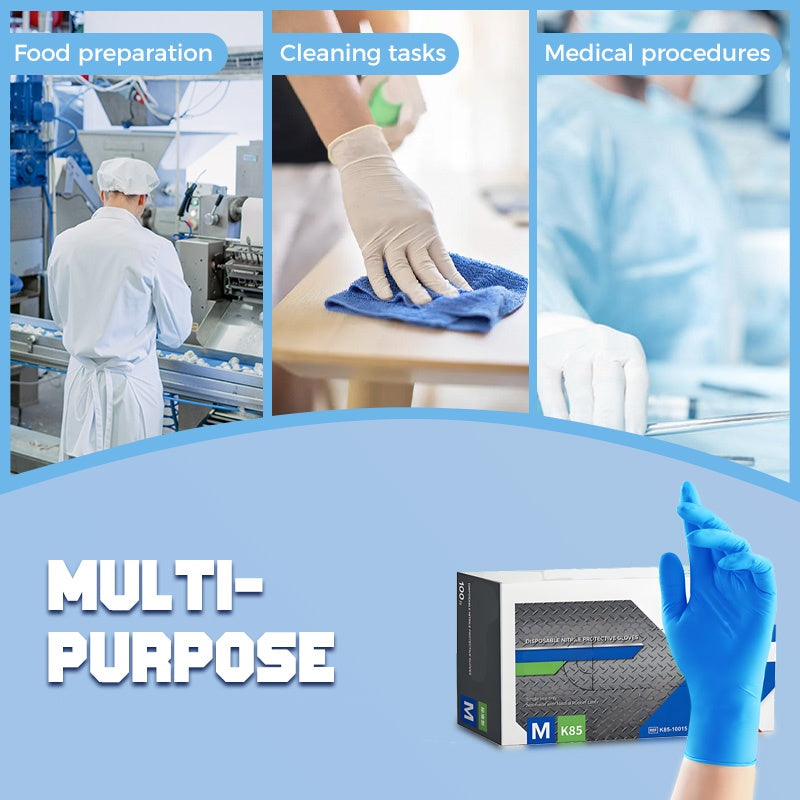 📢📢50% OFF !! ⏰100PCS Food-Grade Disposable Nitrile Gloves