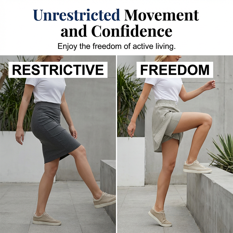 ⏳Time-Limited Special⏰Women's Casual Elastic Waist Wrap Skort
