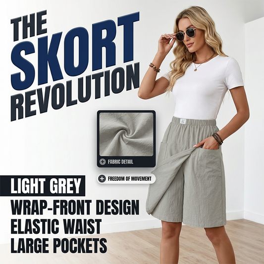 ⏳Time-Limited Special⏰Women's Casual Elastic Waist Wrap Skort
