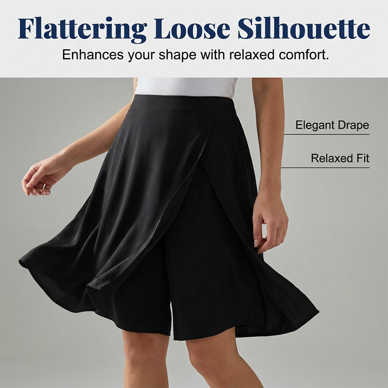 ⏳Time-Limited Special⏰Women's Casual Elastic Waist Wrap Skort