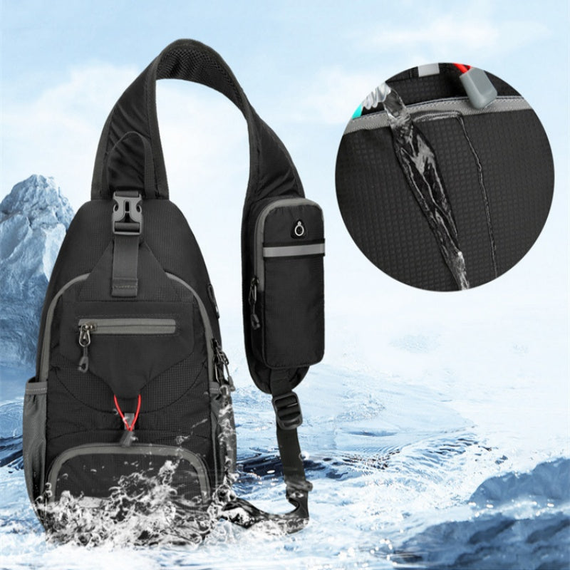 🎒40% OFF! ✨ Men's Outdoor Sling Crossbody Bag – Multi-Pocket, Water-Resistant, Breathable Back 🌦️