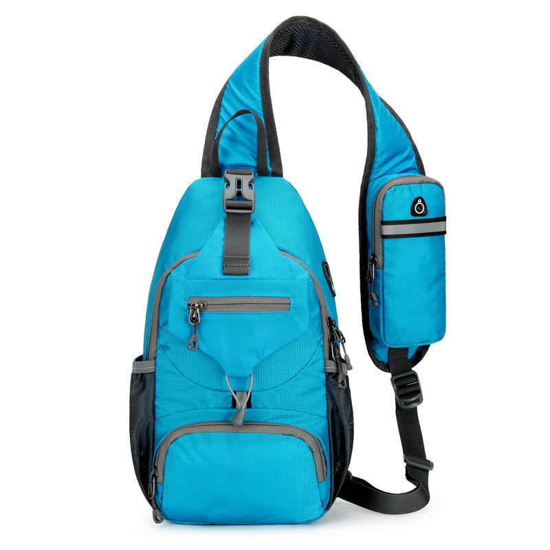 🎒40% OFF! ✨ Men's Outdoor Sling Crossbody Bag – Multi-Pocket, Water-Resistant, Breathable Back 🌦️