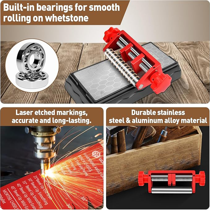 🔥 Limited-Time 50% OFF – Professional Honing Guide System, Precision Angle Jig for Woodworking Chisels & Hand Planes, Durable Metal Construction, Fits 2.5mm–71mm Blades