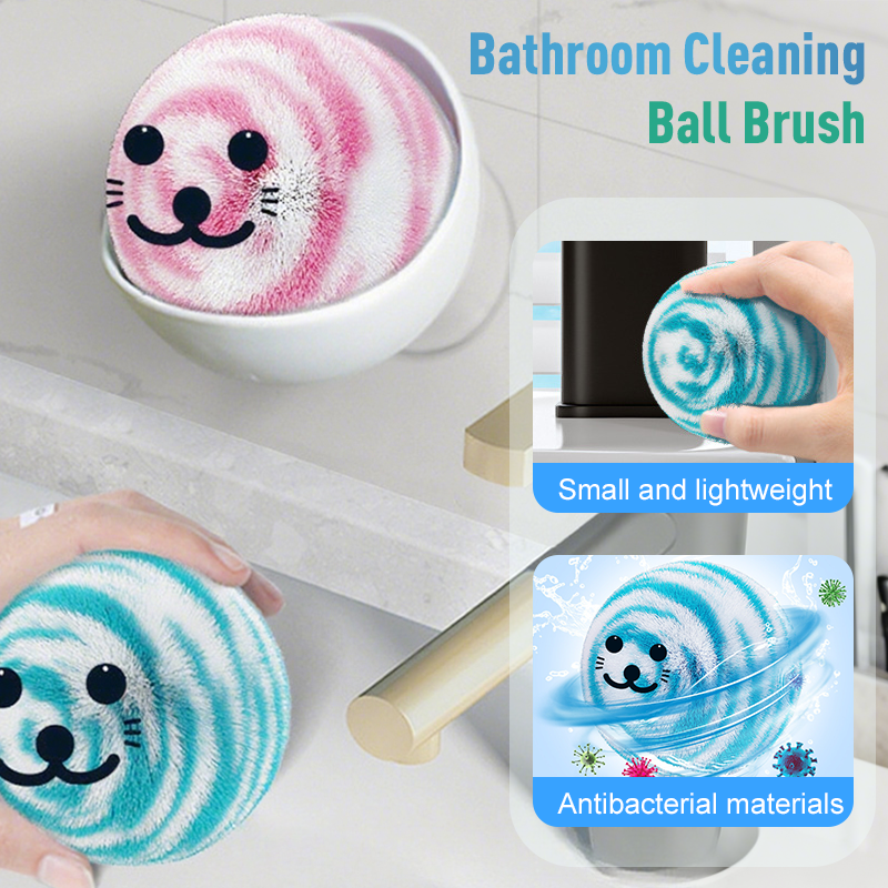 🧼Antibacterial cleaning brush with balls for the bathroom