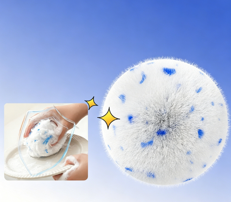 🧼Antibacterial cleaning brush with balls for the bathroom