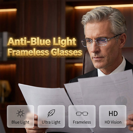 Anti-Blue Light Rimless Reading Glasses