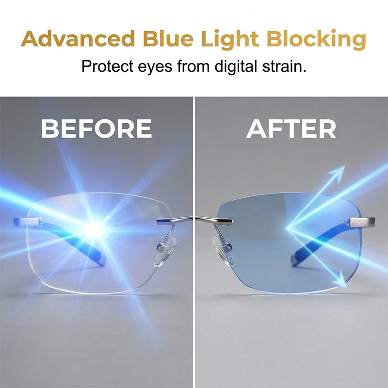 Anti-Blue Light Rimless Reading Glasses