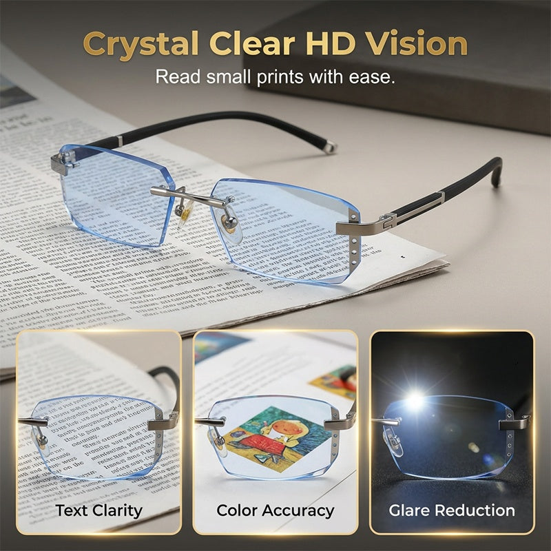 Anti-Blue Light Rimless Reading Glasses