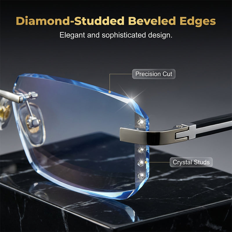 Anti-Blue Light Rimless Reading Glasses
