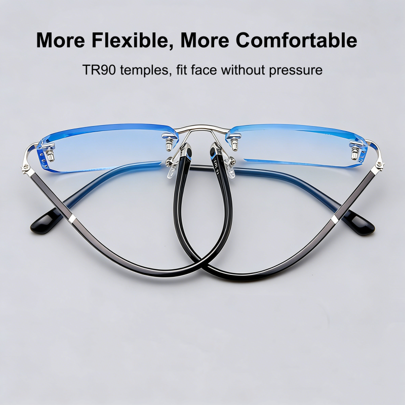 Anti-Blue Light Rimless Reading Glasses