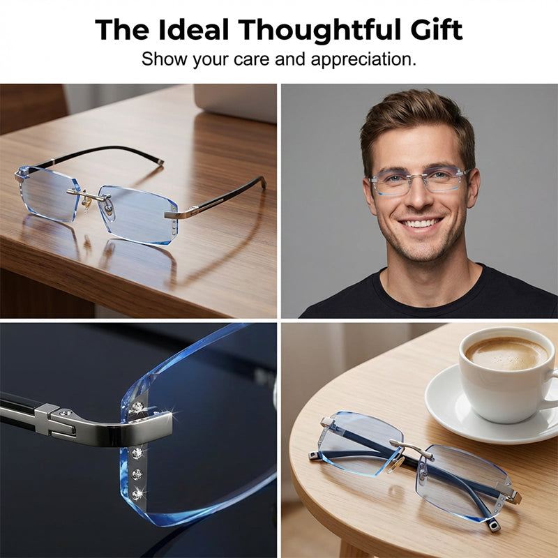 Anti-Blue Light Rimless Reading Glasses