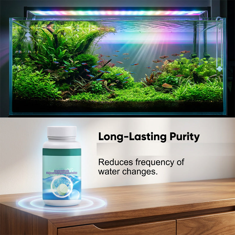 🐠 BUY 1 GET 1 FREE! ✨ Effervescent Aquarium Tablets – Crystal Clear, Odor-Free, Rapid Clarify 💧