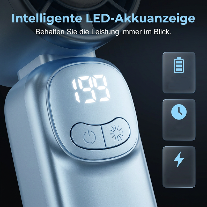 Portable mini fan with long-lasting battery