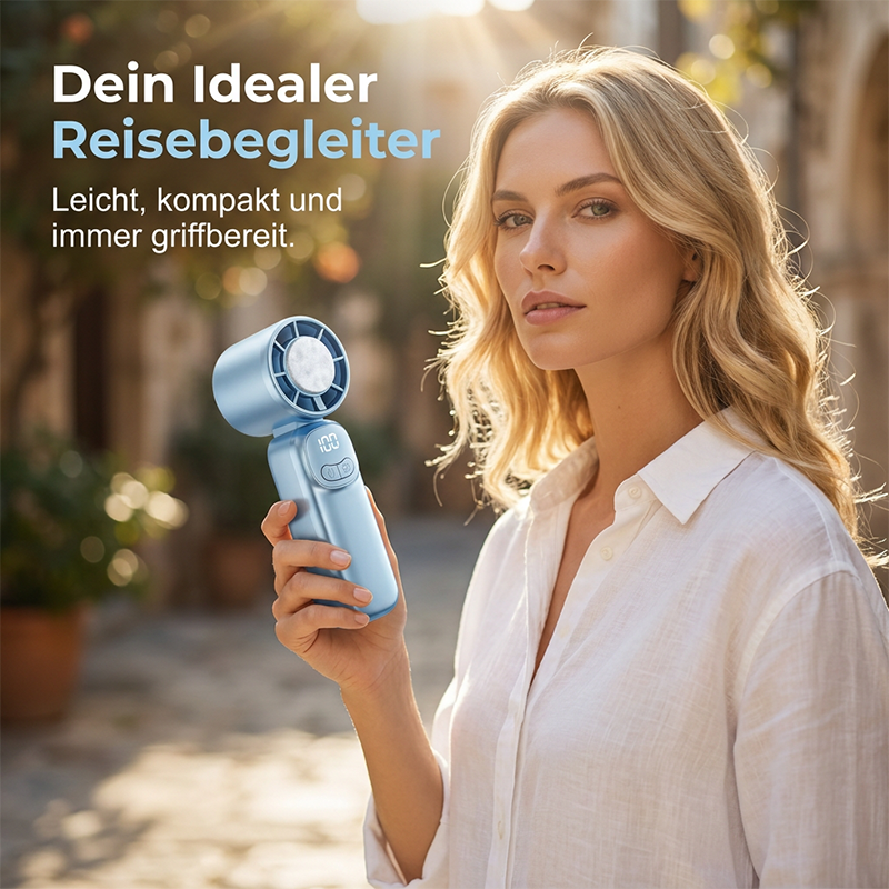 Portable mini fan with long-lasting battery