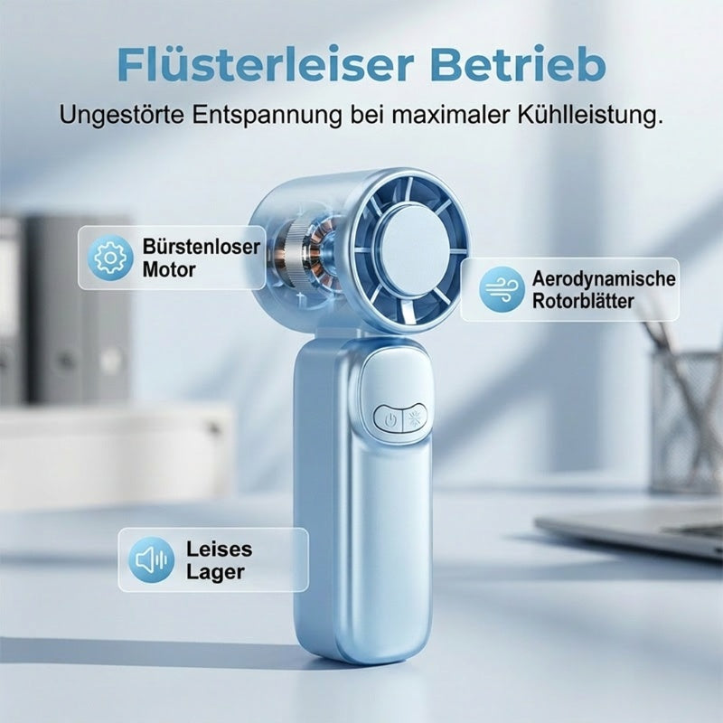 Portable mini fan with long-lasting battery