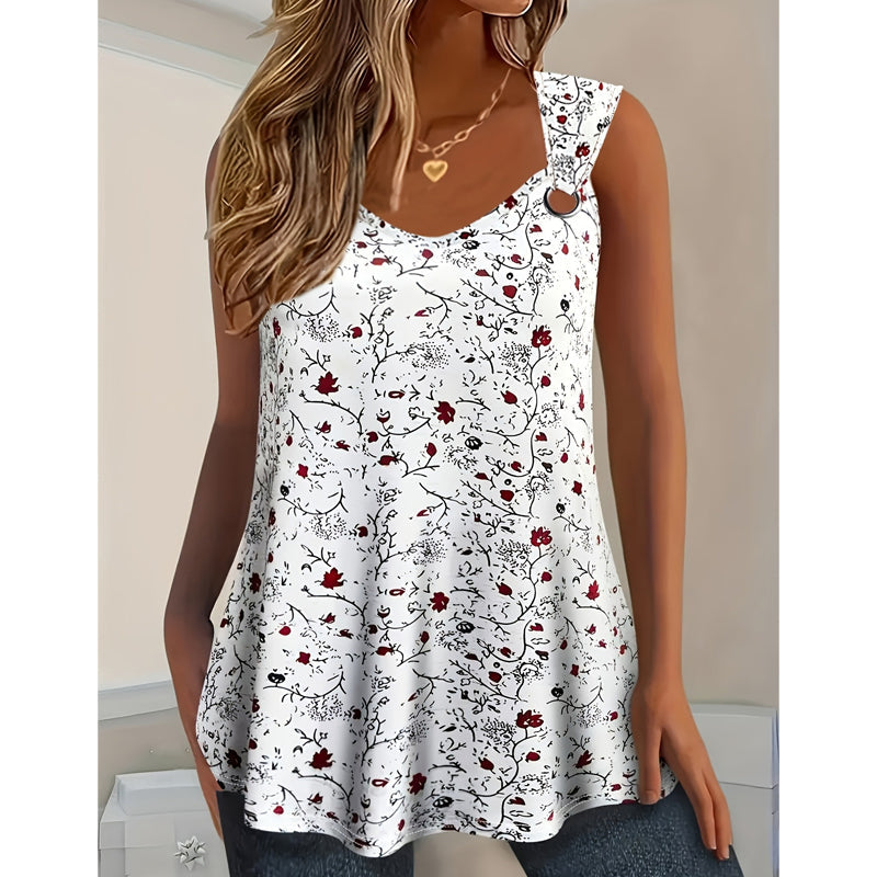 🌸 Women's Summer Floral Print Tank Top – Soft, breathable & sleeveless – perfect for hot days, beach trips or casual layering ☀️