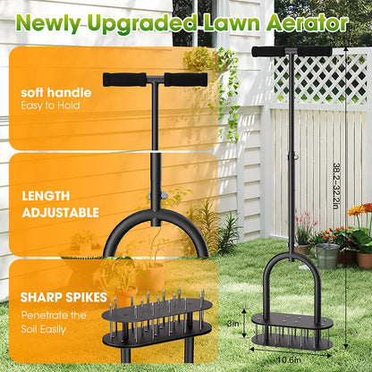 🎉 Heavy-Duty Manual Lawn Coring Aerator