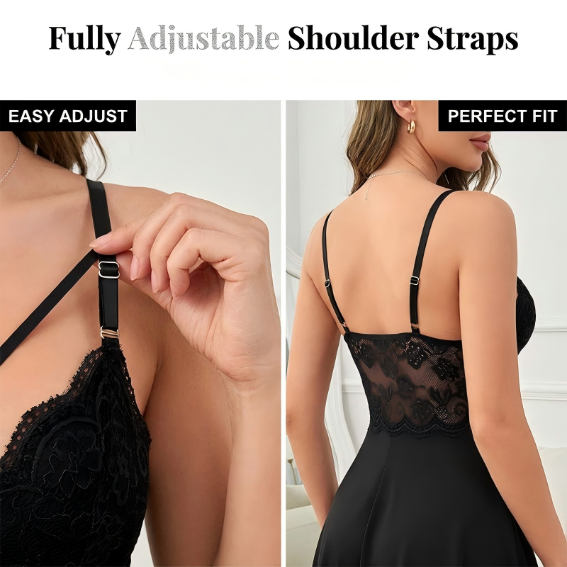 Women's Sexy Cami Nightdress with Strappy Detail