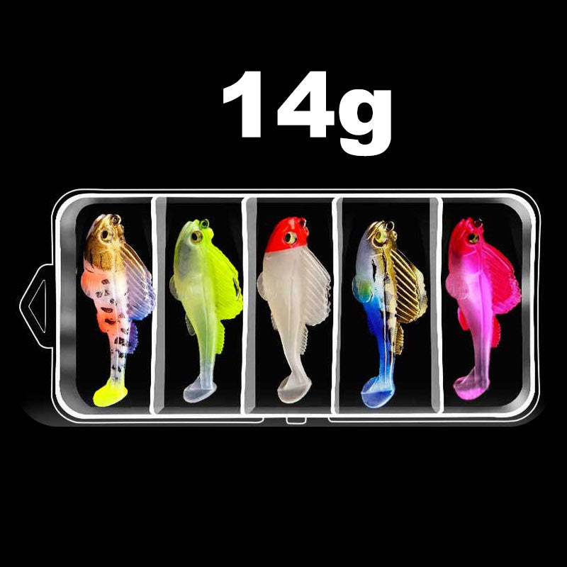 5-Piece T-Tail Soft Lure Set with Box