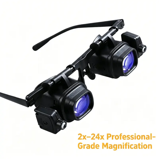 🔬 50% OFF NOW!🔍 Precision LED Magnifier Glasses – Interchangeable Lenses & Hands-Free – Tech Essential 🛠️