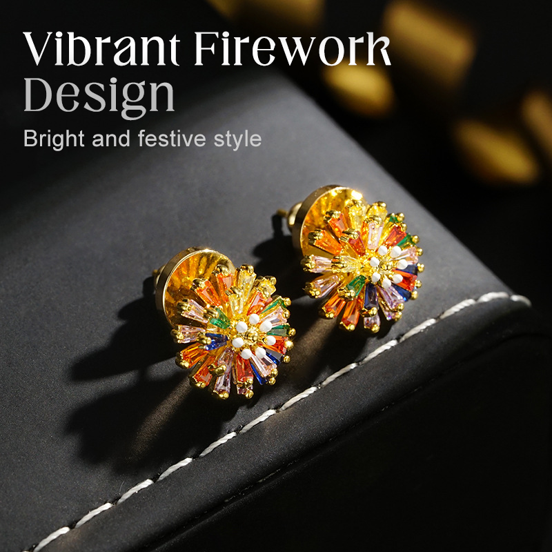 📢📢Colorful Firework Stud Earrings for Women