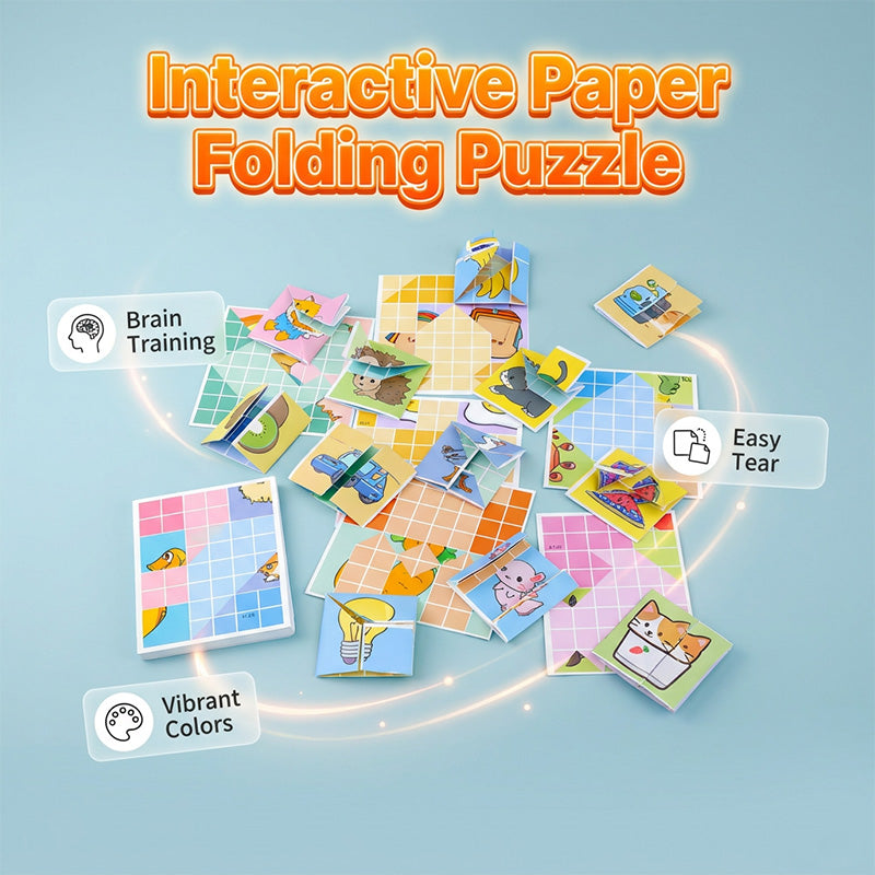 Educational Paper Folding Puzzle Game for Kids