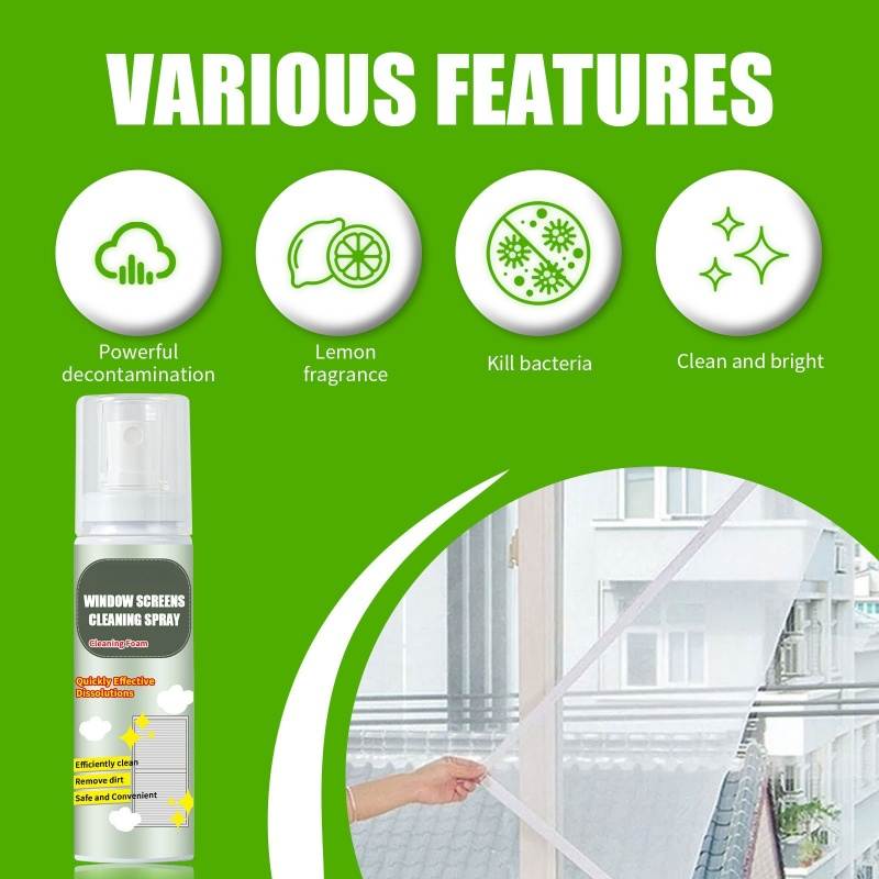 No-Rinse Window Screen Cleaning Spray