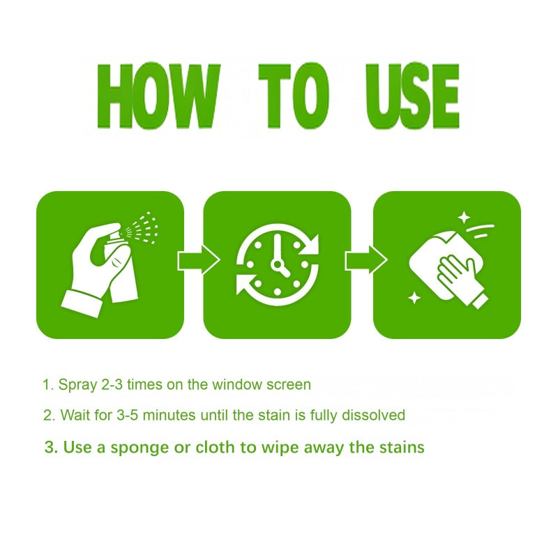 No-Rinse Window Screen Cleaning Spray