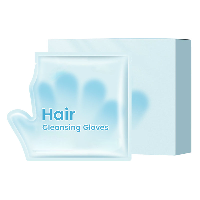 😍50KD+⏳50% OFF🔥Rinse-Free Hair Cleansing Gloves for Oil Control (10-Pack)