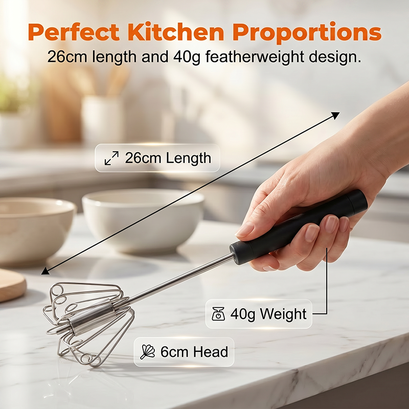 Stainless Steel Semi-Automatic Hand Egg Beater
