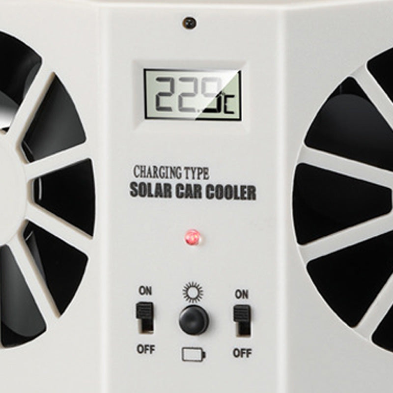 Solar Car Window Ventilator with Rechargeable Battery