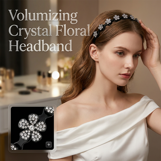 Wavy Crystal Headband Set - Lightweight Non-Slip Girly Feminine Hair Accessory, Sparkling Crystal-Accented Wave-Shape Band for Weddings & Everyday Wear, Girly Feminine Items