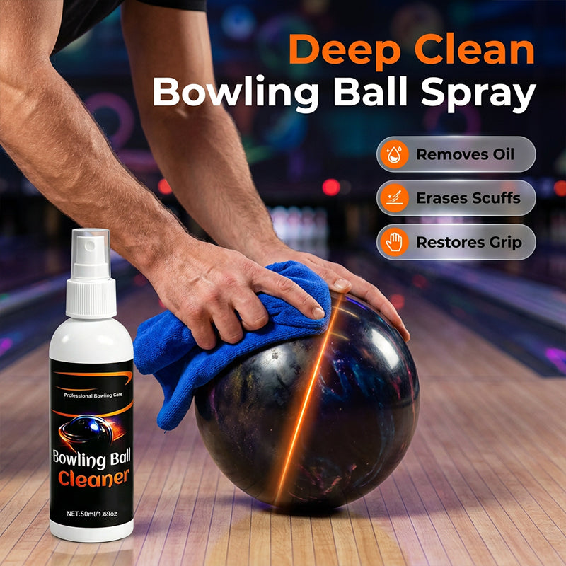 Deep clean bowling ball cleaner spray with towel
