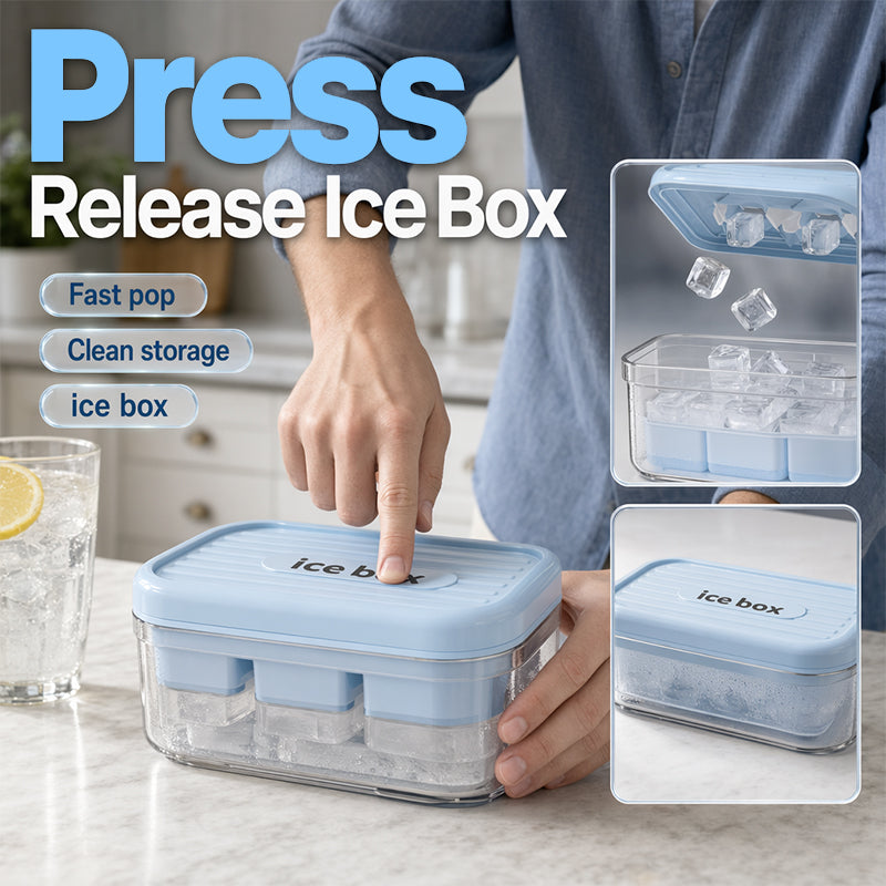 ⚠️ Tired of screaming at rock-hard ice trays? This  box pops cubes with ONE finger. Instant ice, zero rage! 😤➡️😌