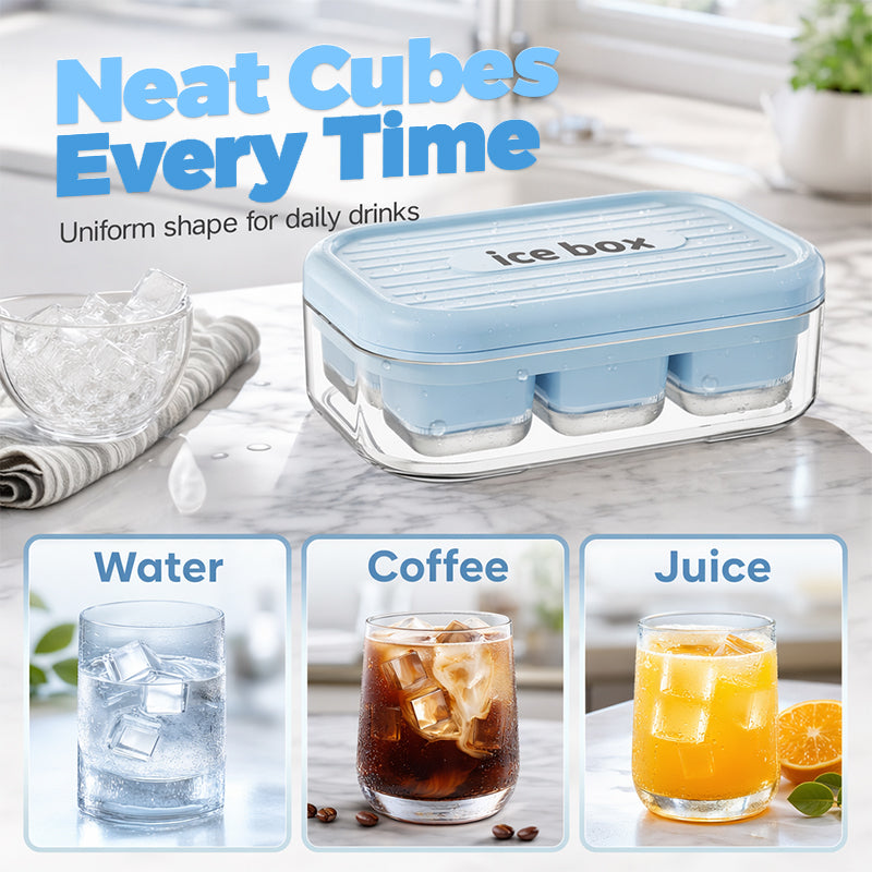 ⚠️ Tired of screaming at rock-hard ice trays? This  box pops cubes with ONE finger. Instant ice, zero rage! 😤➡️😌