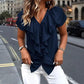 🔥New Arrivals & Best Sellers-Elegant Ruffle V-Neck Blouse