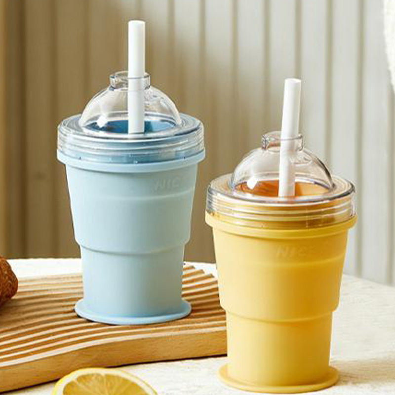 ❄️ Instant Ice Cold! 2-in-1 Foldable Cup & Ice Maker for Summer Adventures. 🧊