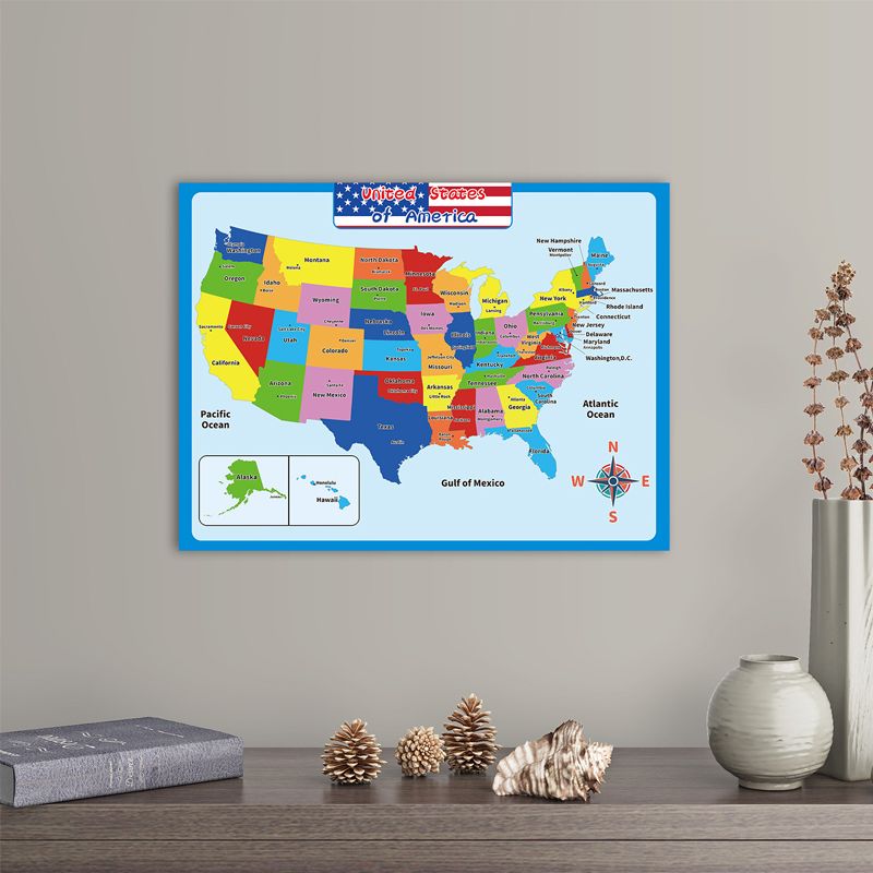 ⏳Limited-time 50% off⏰Geography Learning Poster Wall Map for Kids🗺️