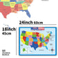 ⏳Limited-time 50% off⏰Geography Learning Poster Wall Map for Kids🗺️