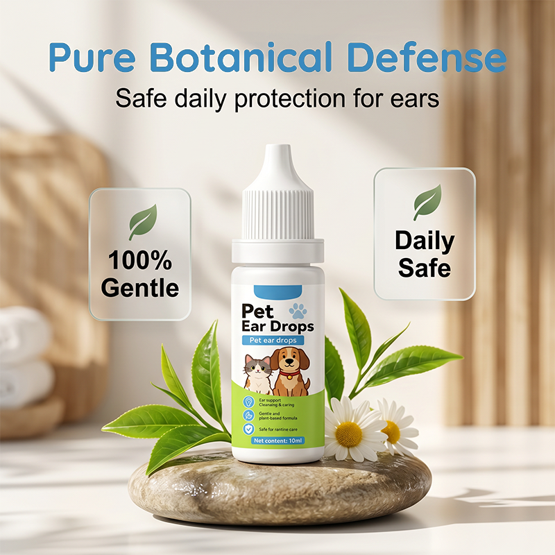 Pet Ear Care Cleaning Drops for Dogs & Cats