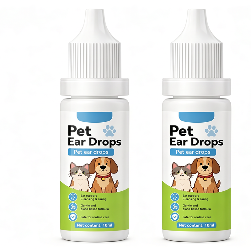Pet Ear Care Cleaning Drops for Dogs & Cats