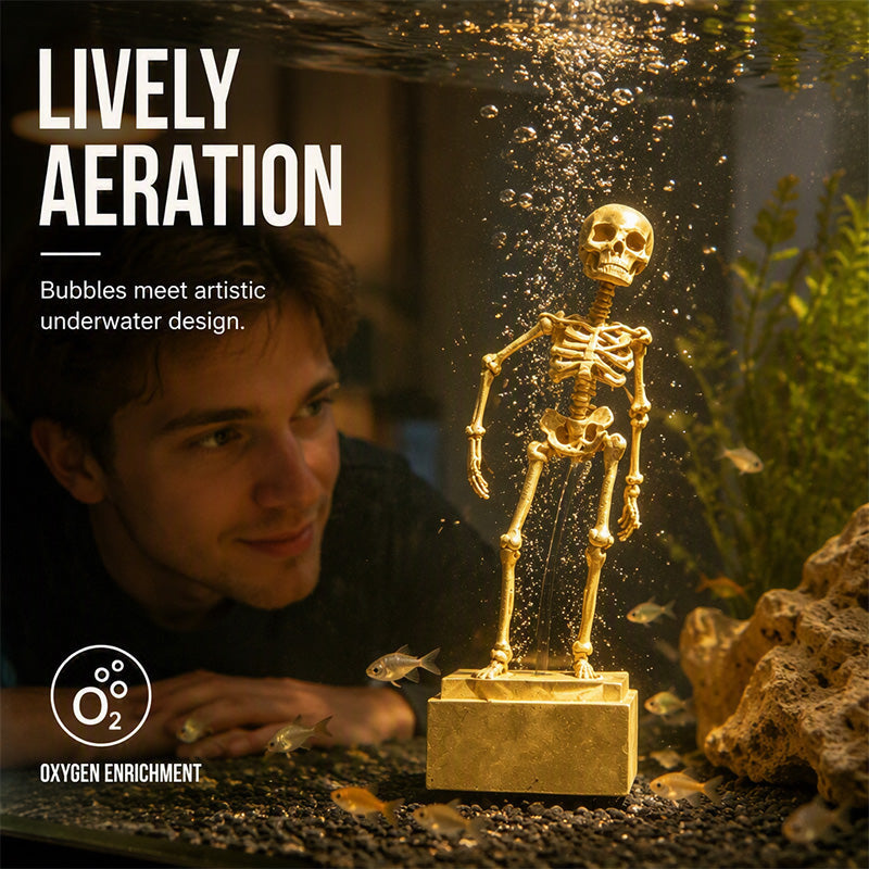 Dancing Skeleton Aquarium Bubbler