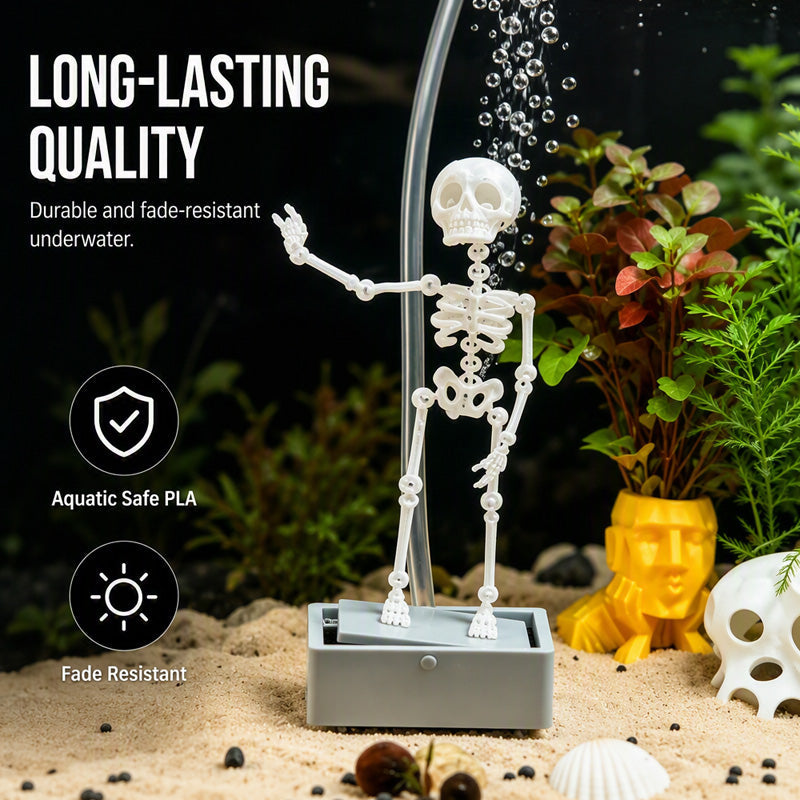 Dancing Skeleton Aquarium Bubbler
