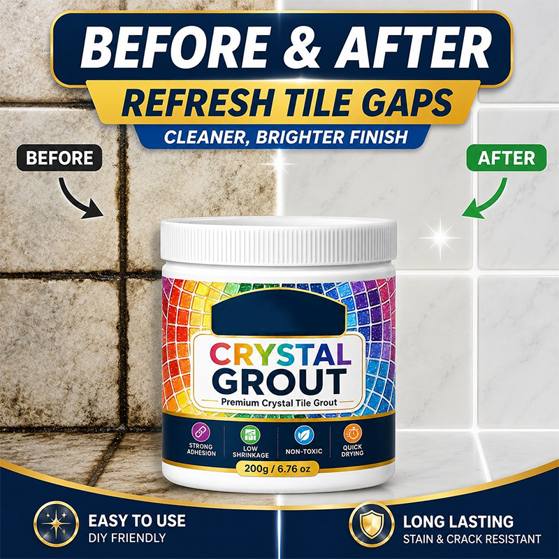 🔥Hot Sale 50% OFF🔥 Crystal Tile Grout – Waterproof, High-Strength, for Tile & Mosaic 💎