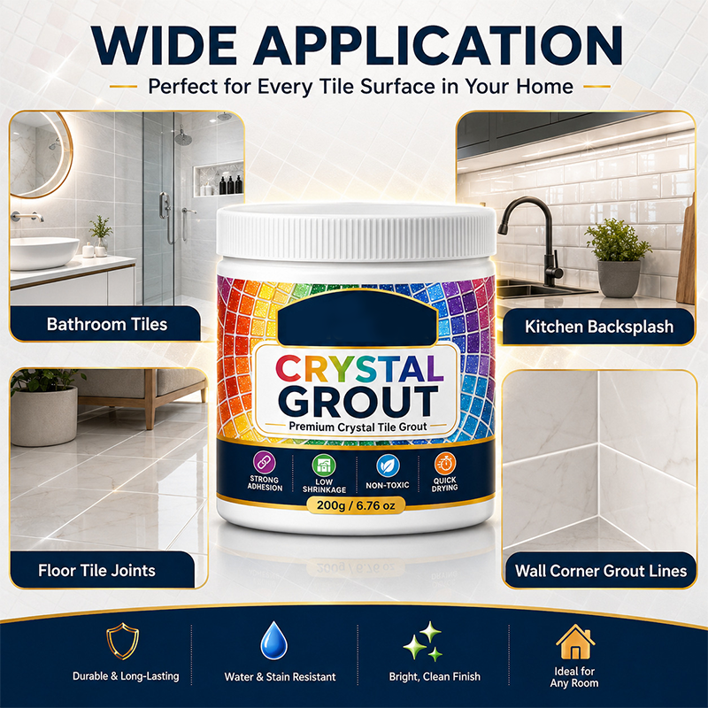 🔥Hot Sale 50% OFF🔥 Crystal Tile Grout – Waterproof, High-Strength, for Tile & Mosaic 💎