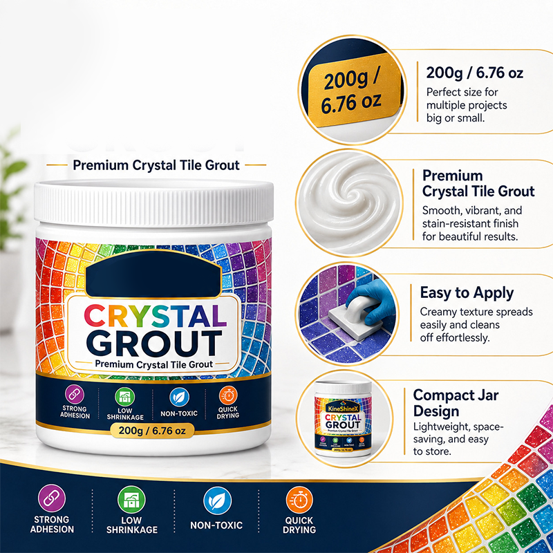🔥Hot Sale 50% OFF🔥 Crystal Tile Grout – Waterproof, High-Strength, for Tile & Mosaic 💎