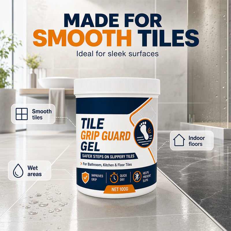 Anti-Slip Tile Grip Gel🥳2026 TOP PICK🥳 Anti-Slip Tile Grip Gel – Reduces Slipperiness on Smooth Tiles, Quick-Dry Formula – Safe for Indoor Floors! 🏠💧